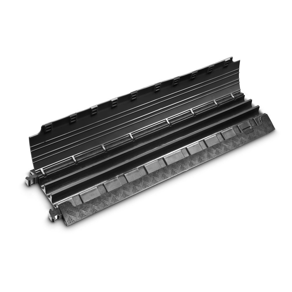Defender MINI BLK Kabelbrücke 3 Kanäle mit Schwarzem Deckel