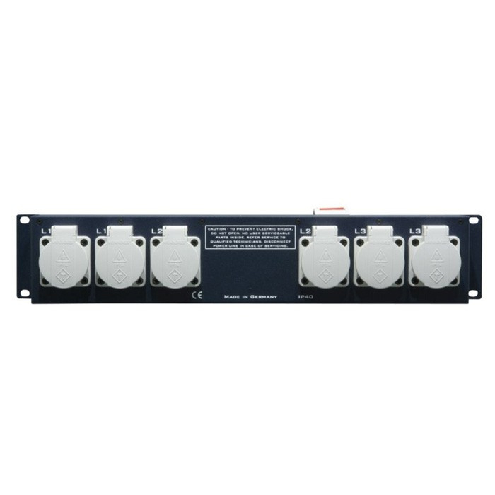 Adam Hall 19" Parts  87480  19" 2 HE Steckdosenleiste 9-fach