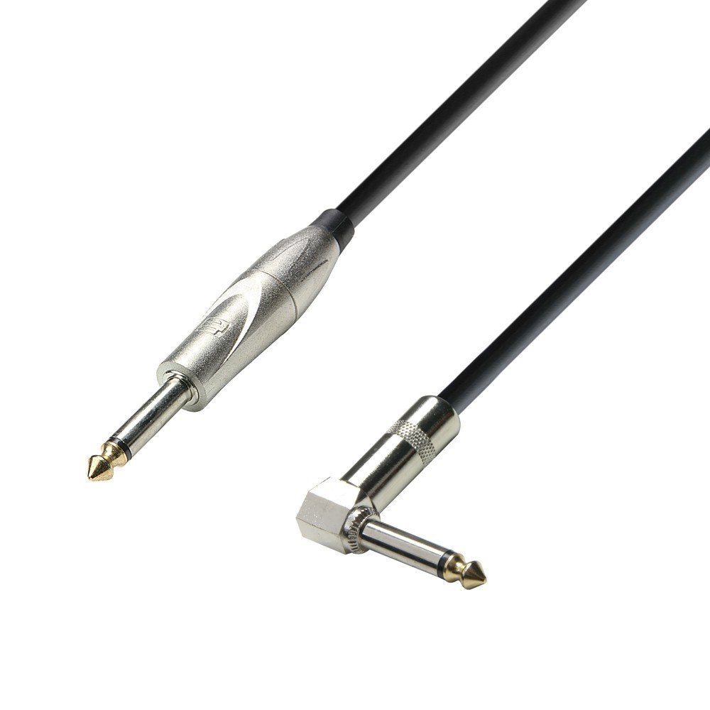 Adam Hall Cables K3 IPR 0300 Instrumentenkabel 6,3 mm Klinke auf 6,3 mm Winkelklinke mono