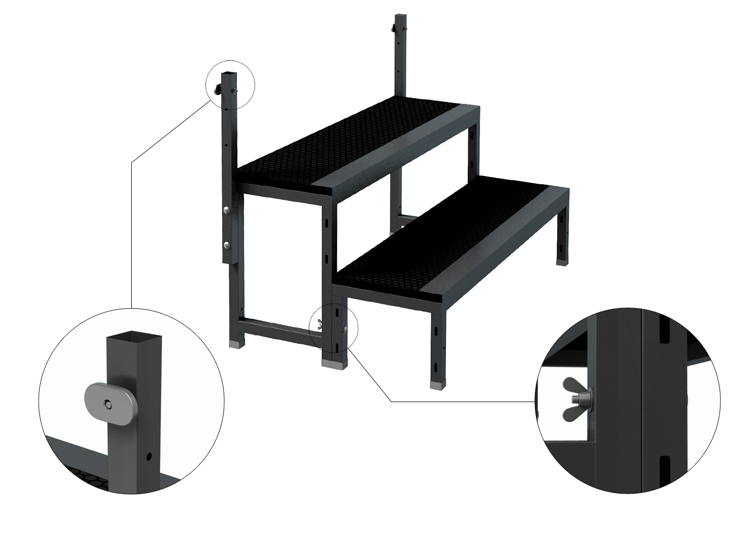 Treppe 60cm modular für GT Stage Deck