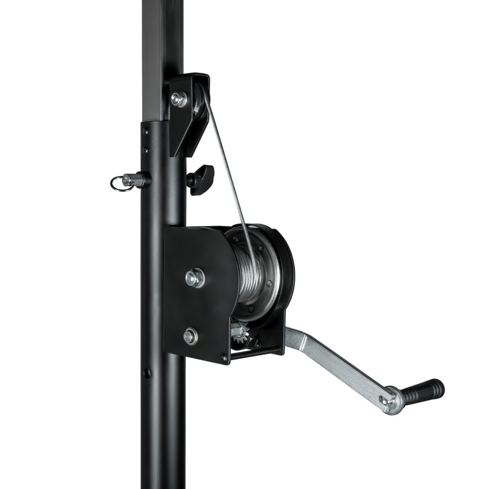 Adam Hall Stands SWU 400 T Wind up Kurbelstativ mit Traverse schwarz