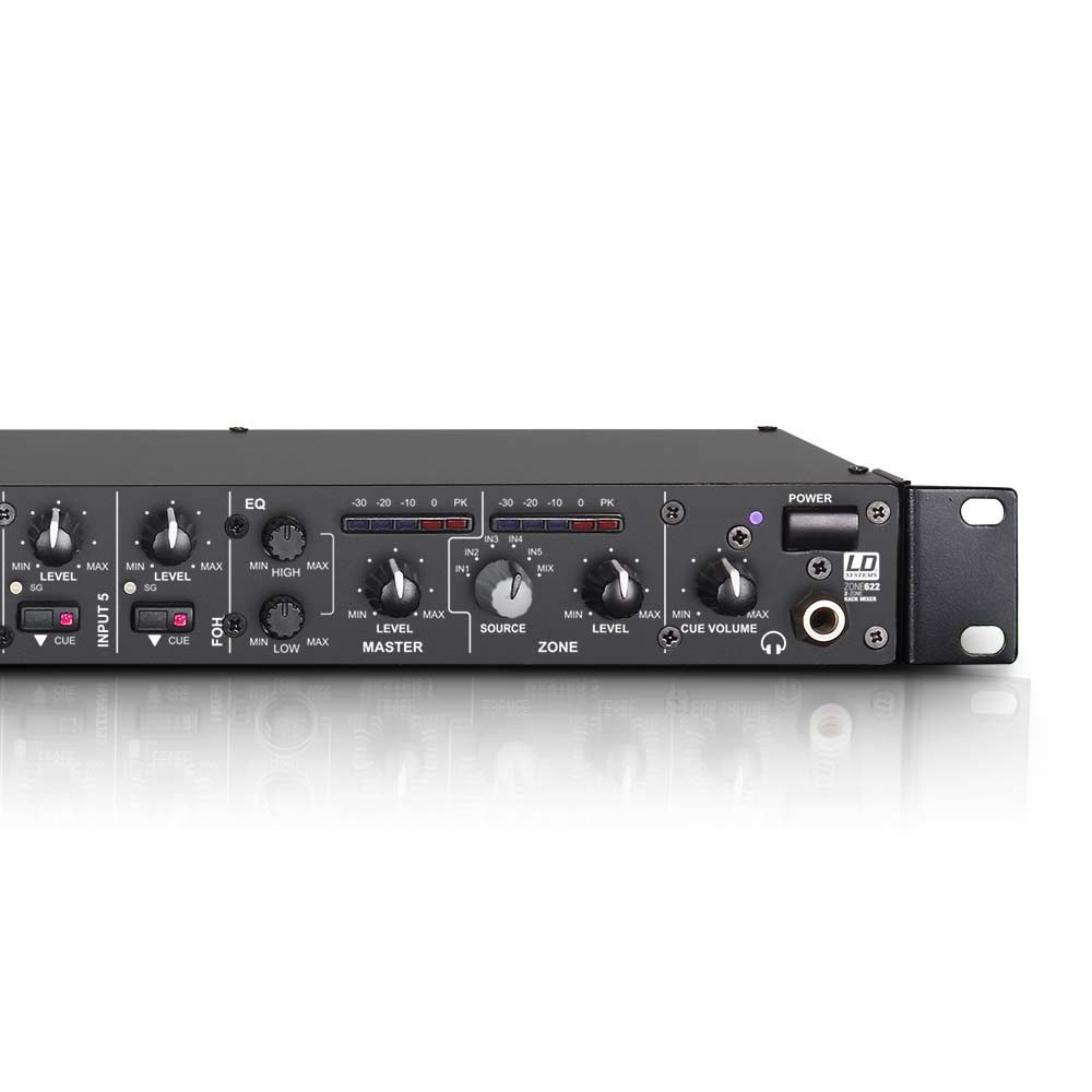 LD Systems ZONE 622 19" 2-Zonen Mixer 1HE