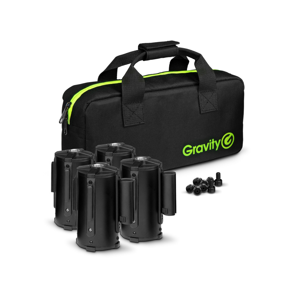Gravity  SA BELT 1 B SET 1  4 Absperrgurt-Kassetten für Ständermontage inkl. Tasche