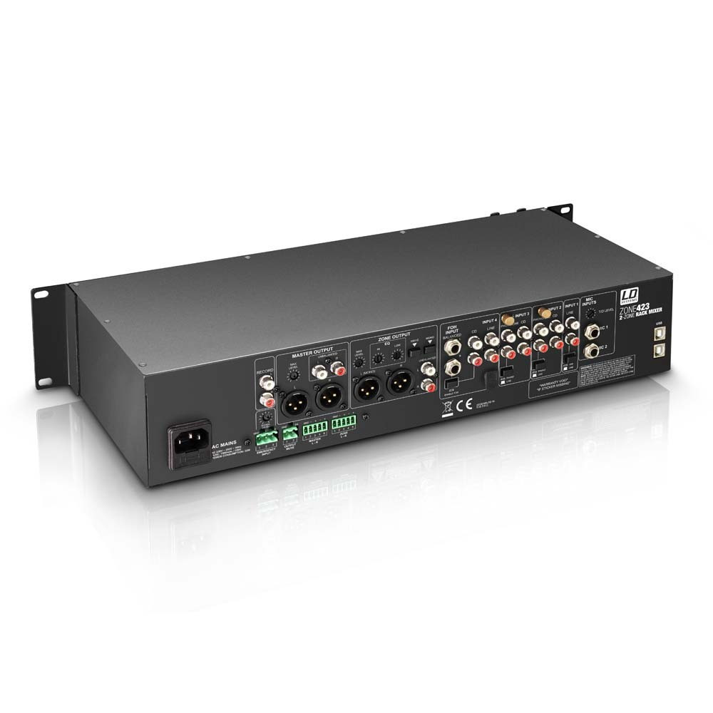 LD Systems ZONE 423 19" 2-Zonen Mixer 2HE