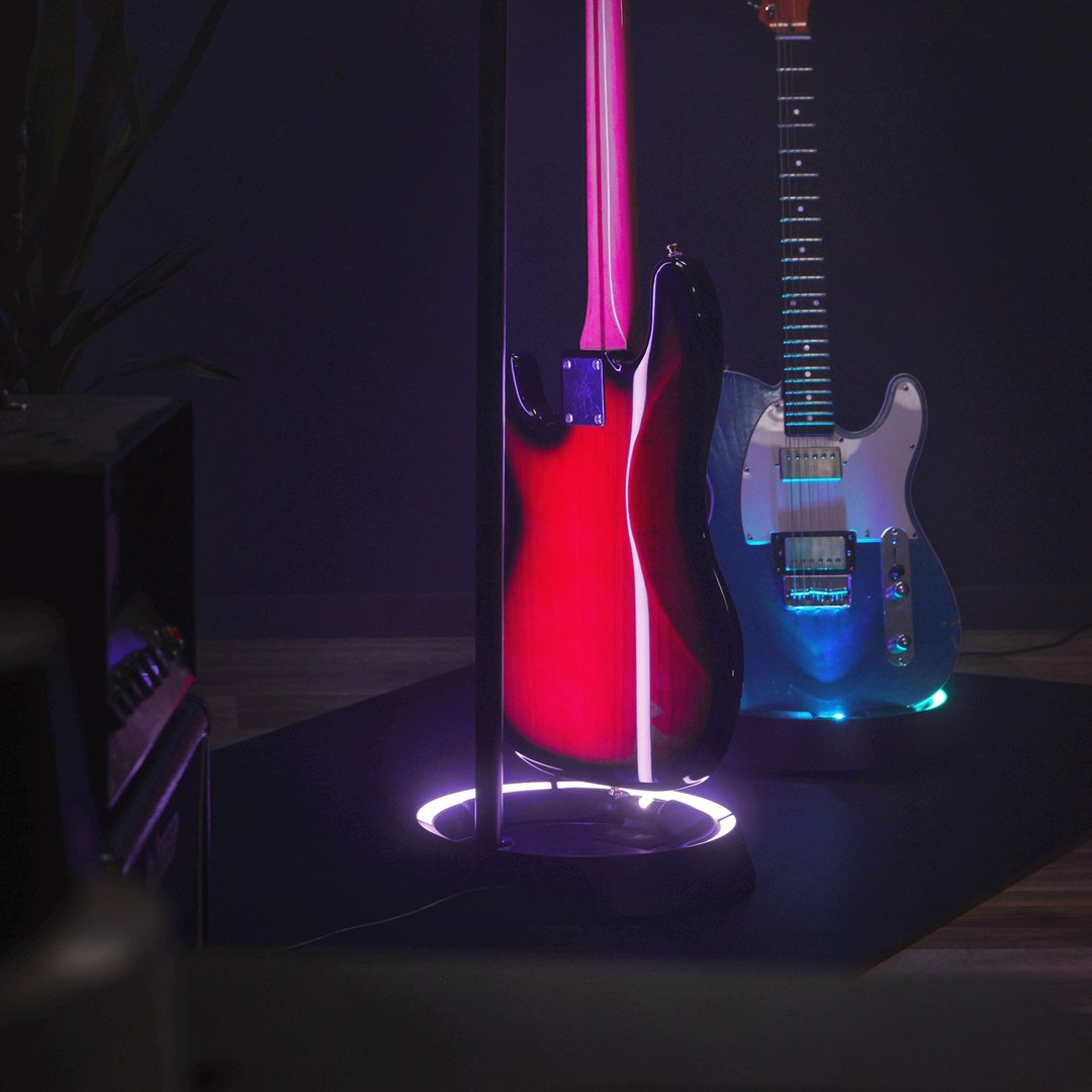 Gravity GS LS 01 NH B Guitar GLOW STAND®, Neckhug