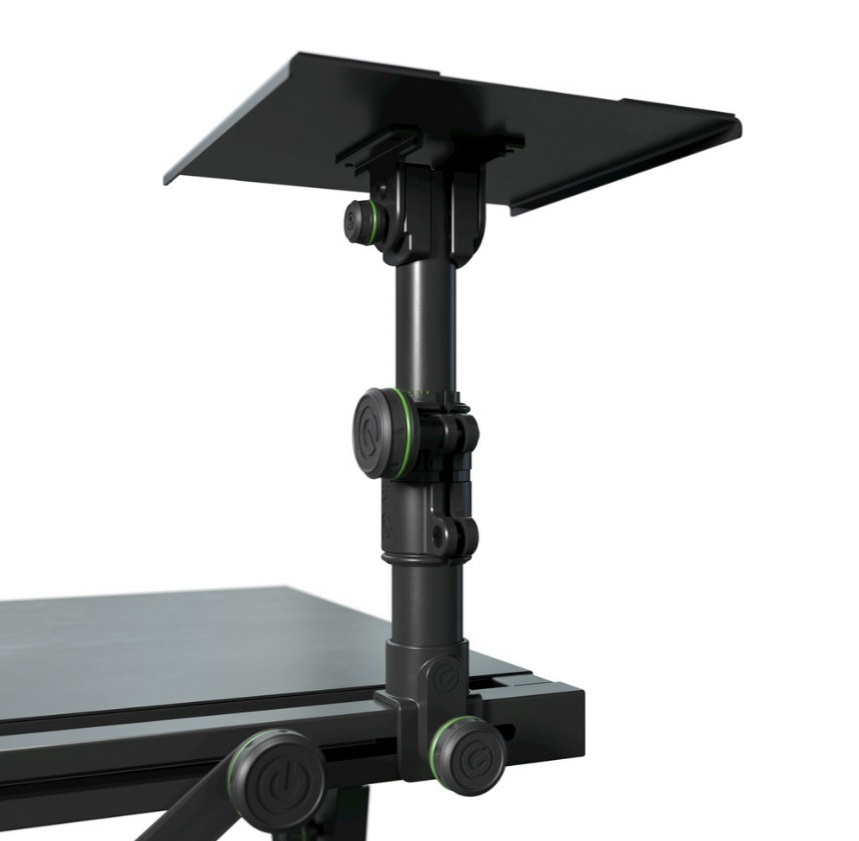 Gravity FDJT 01 DJ-Tisch mit Flexibler Lautsprecher und Laptop Ablage