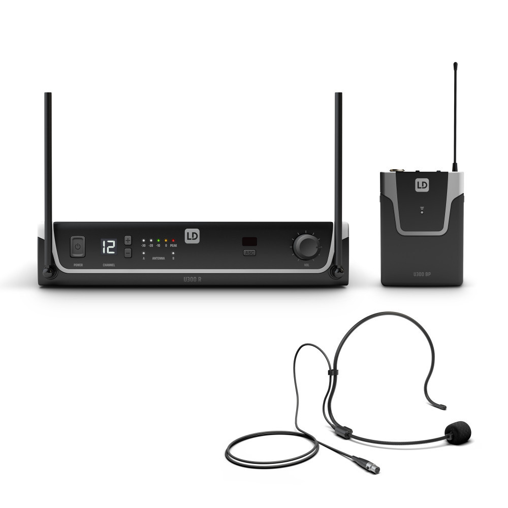 LD Systems U305 BPH Funksystem mit Bodypack und Headset - 584 - 608 MHz