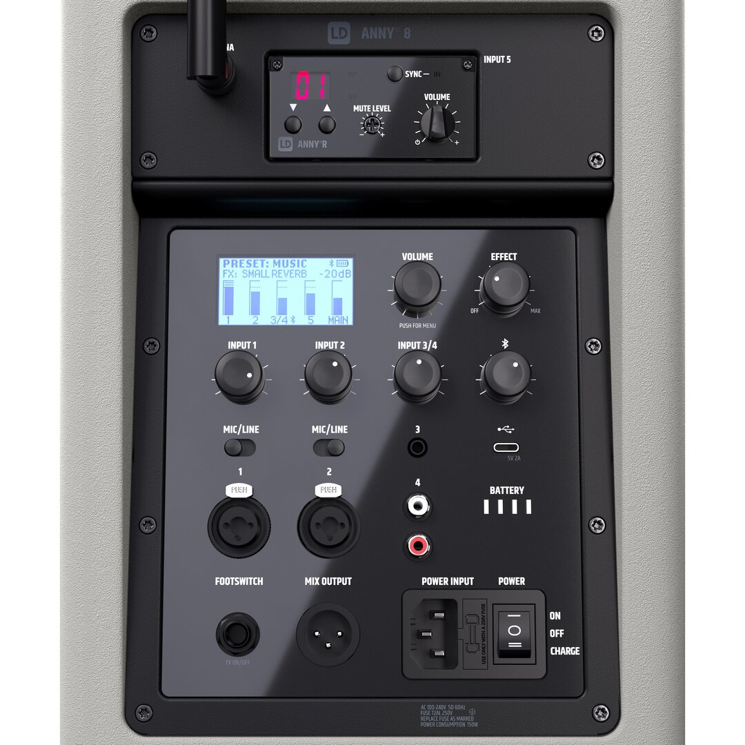 LD Systems ANNY 8 HHD B5 Tragbarer Bluetooth PA-Lautsprecher