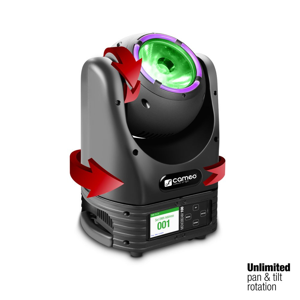 Cameo MOVO BEAM 100 Beam Moving Head mit LED-Ring