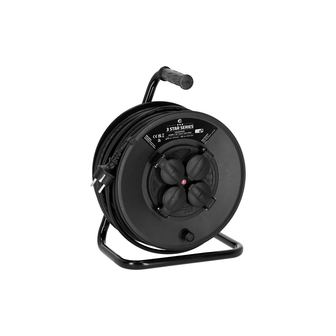 Adam Hall Cables 3 STAR CD 50 PWR Strom Kabeltrommel 4 x Schuko IP44 H05RR-F, 50 m