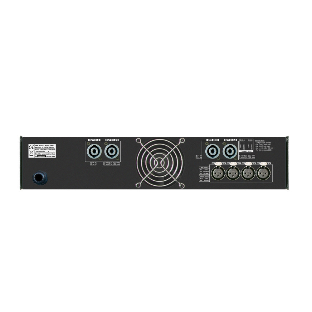 Ram Audio ZETTA 460 PA Endstufe 4 x 1450W 2 Ohm