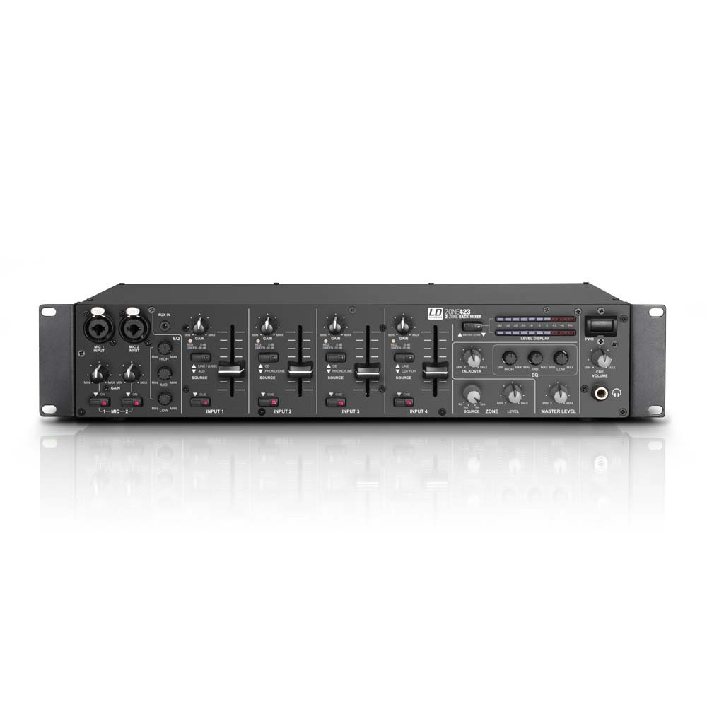 LD Systems ZONE 423 19" 2-Zonen Mixer 2HE