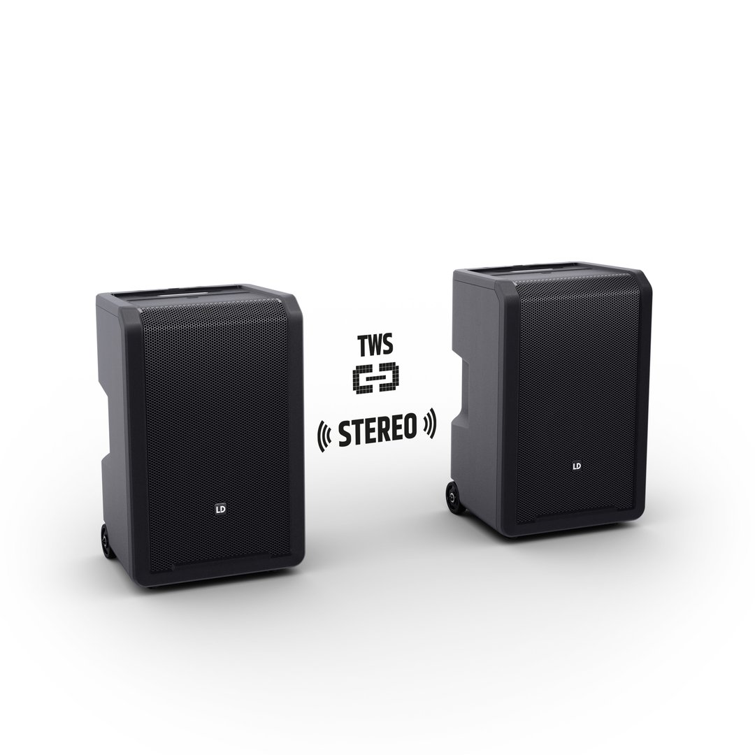 LD Systems  ANNY 10 BPH B6  10" Mobiler Bluetooth PA-Lautsprecher mit Akku, Mixer + 1x Headset-Micro