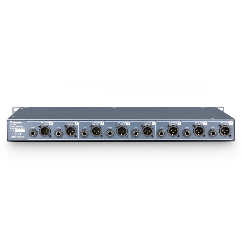 Palmer PAN 16 19" DI-Box 8 Kanal passiv