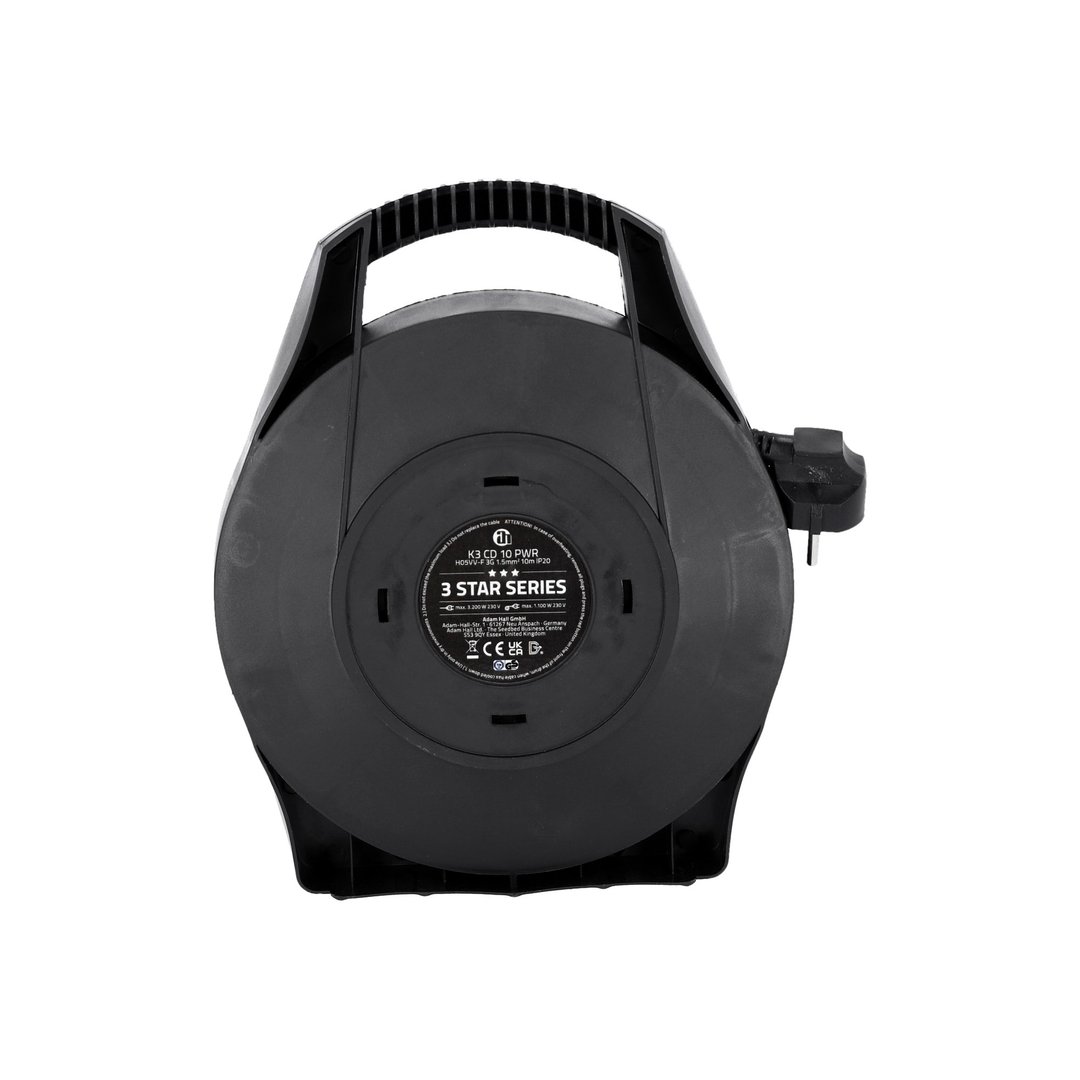 Adam Hall Cables 3 STAR CD 10 PWR Strom Kabeltrommel 4-Fach Schuko, 10m