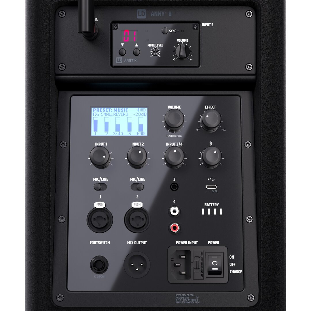 LD Systems ANNY 8 HHD B5 Tragbarer Bluetooth PA-Lautsprecher