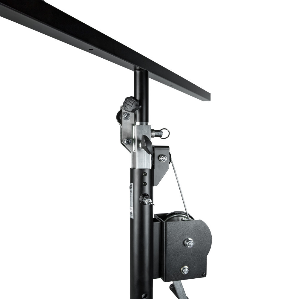 Adam Hall Stands SWU 400 T Wind up Kurbelstativ mit Traverse schwarz