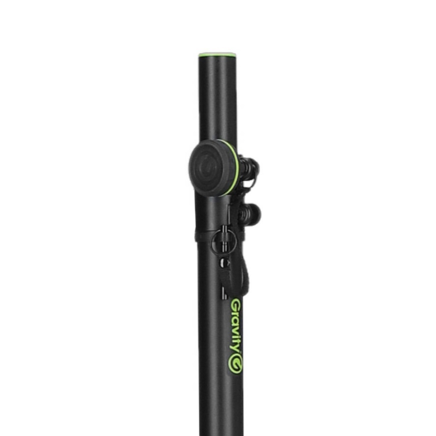 Gravity LS 431 C B Lichtstativ und Lautsprecherstativ mit kompaktem, quadratischem Stahl-Standfuß un