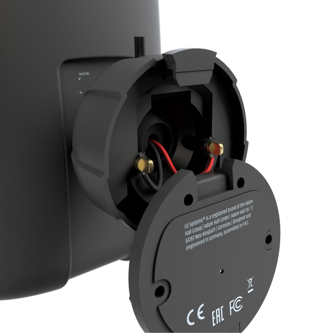LD Systems DQOR 5 B 5" Indoor/Outdoor 2-Wege-Installationslautsprecher passiv 8 Ohm, schwarz (Paar)