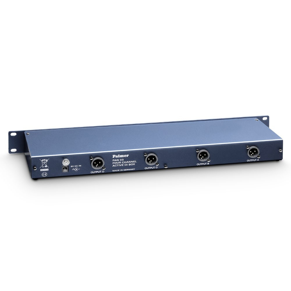 Palmer PAN 03 19" DI-Box 4 Kanal aktiv