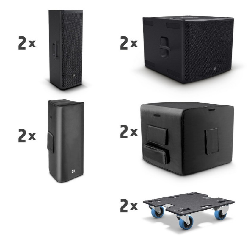 LD Systems STINGER G3 GALA SET A 2 x doppelte 8" Aktiv-PA-Lautsprecher + 2 x 18" Aktiv-Subwoofer