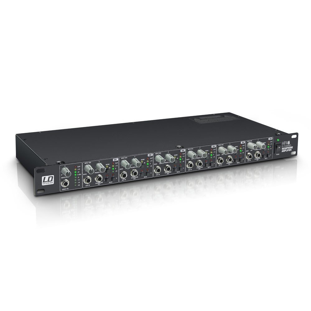 LD Systems HPA 6 19" Kopfhörerverstärker 6 Kanal