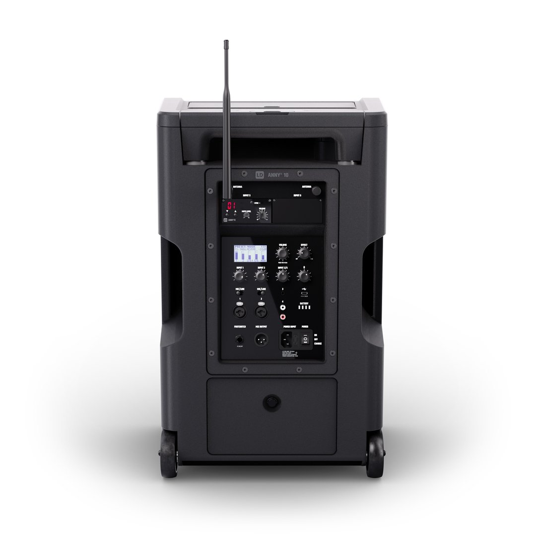 LD Systems  ANNY 10 BPH B6  10" Mobiler Bluetooth PA-Lautsprecher mit Akku, Mixer + 1x Headset-Micro
