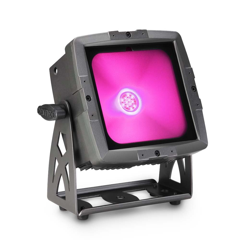 Cameo FLAT PRO FLOOD IP65 TRI Outdoor Fluter mit 60W Tri-Color COB-LED in Schwarzem Gehäuse