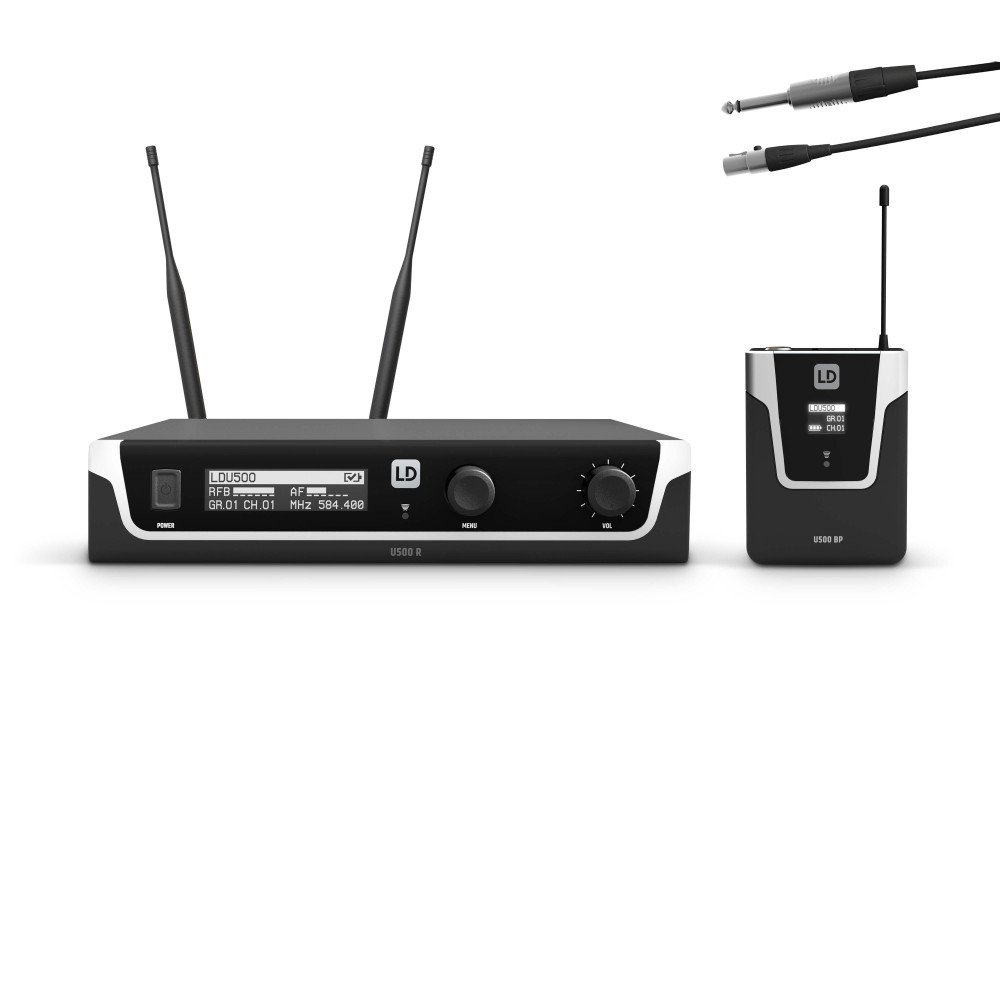 LD Systems U506 BPG Funkmikrofon System mit Bodypack und Gitarren Kabel