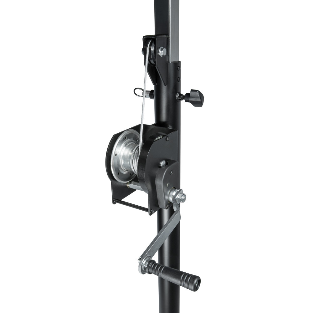 Adam Hall Stands SWU 400 T Wind up Kurbelstativ mit Traverse schwarz
