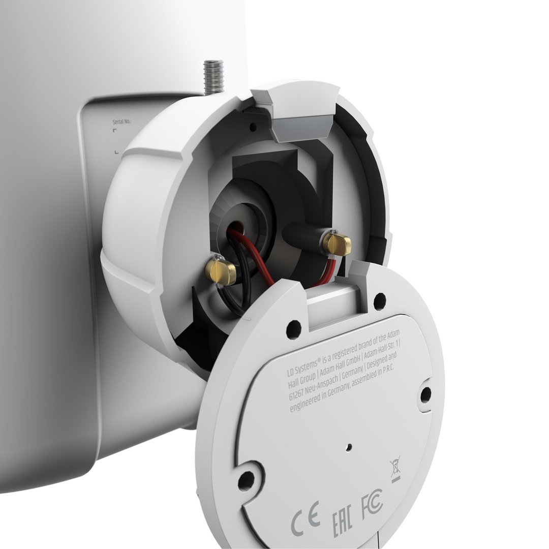 LD Systems DQOR 5 W 5" Indoor/Outdoor 2-Wege-Installationslautsprecher passiv 8 Ohm, weiß(Paar)