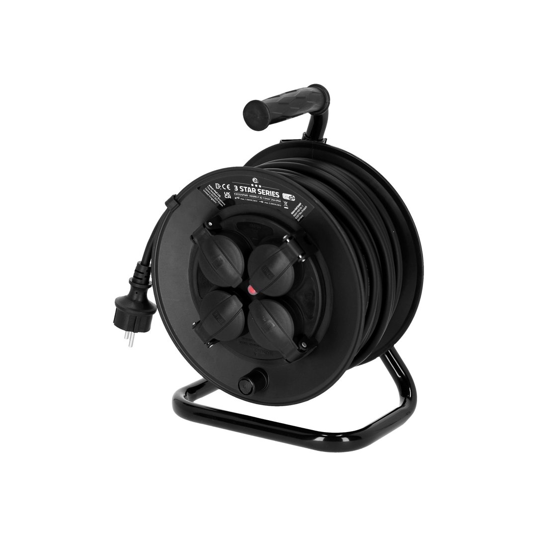 Adam Hall Cables 3 STAR CD 25 PWR Strom Kabeltrommel 4 x Schuko IP44 H05RR-F, 25 m
