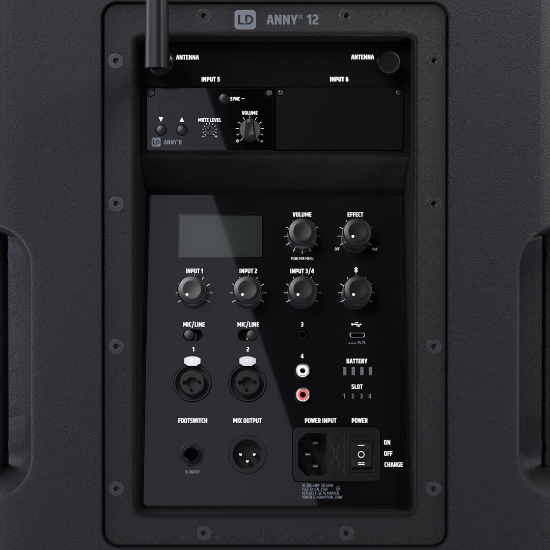 LD Systems ANNY 12 BPH B5 12" Mobiler Bluetooth PA-Lautsprecher mit Akkus