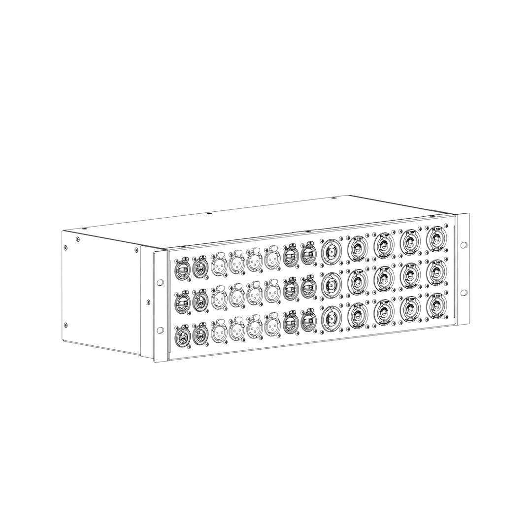 LD Systems ADA TPP 3HE, 19" Front-I/O Patchpanel