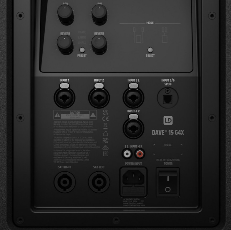 LD Systems DAVE 15 G4X Kompaktes 2.1 PA-System aktiv