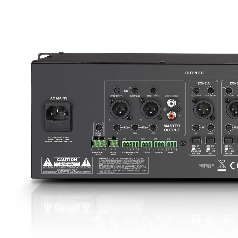 LD Systems ZONE 624 19" 4-Zonen Mixer 3HE