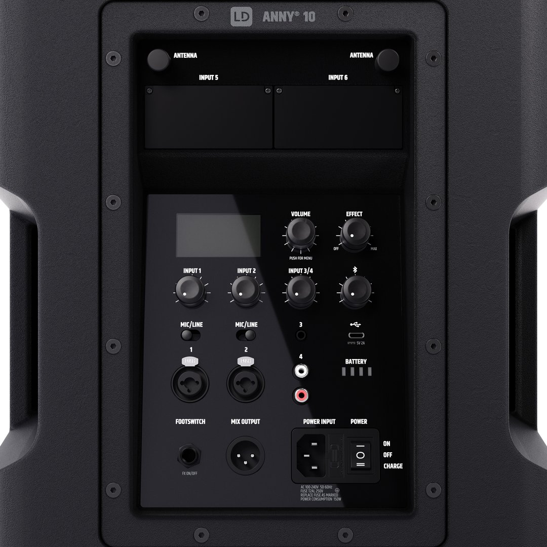 LD Systems ANNY® 10 10" Mobiler Bluetooth® PA-Lautsprecher mit Akku und Mixer