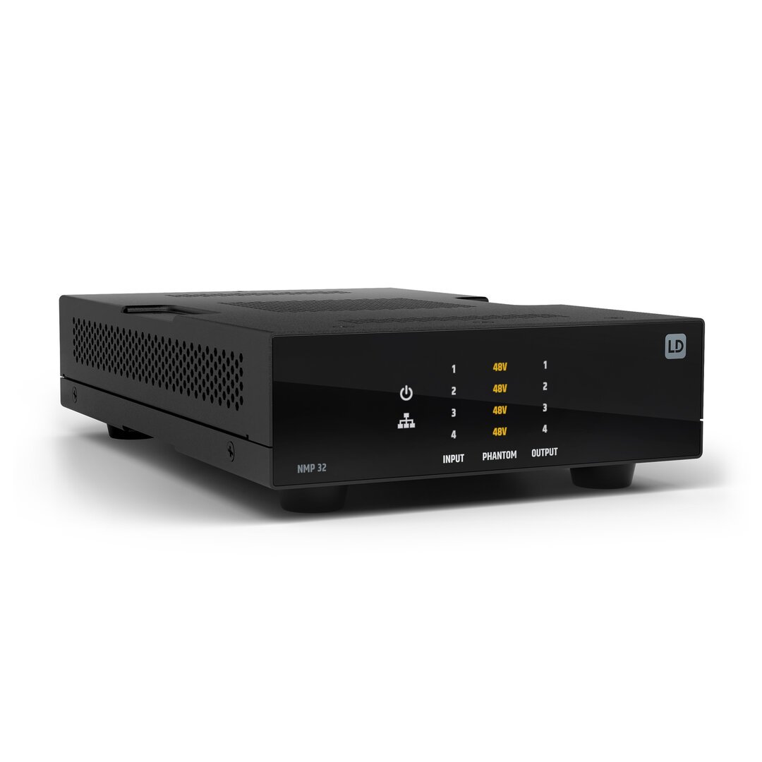 LD Systems NMP 32 32x32 DSP matrix. 4 analog I/O und 28x28 AES67