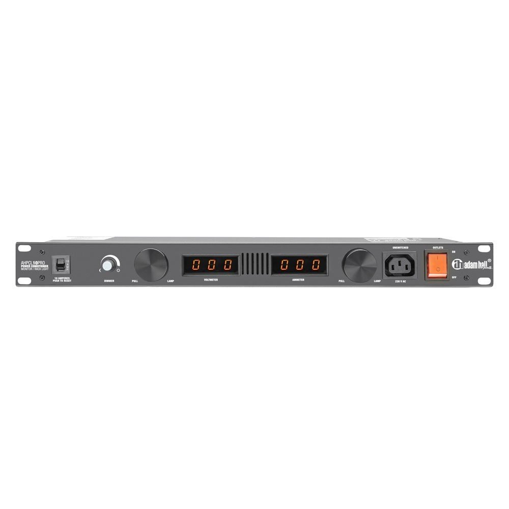 Adam Hall 19" Parts PCL 10 PRO Power Conditioner mit Volt- und Amperemeter