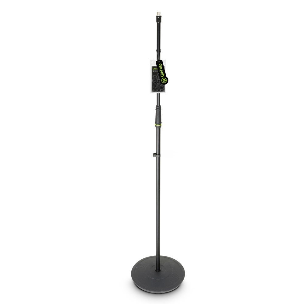 Gravity MS 23 Mikrofonständer Gerade mit Tellerfuß, Schwarz
