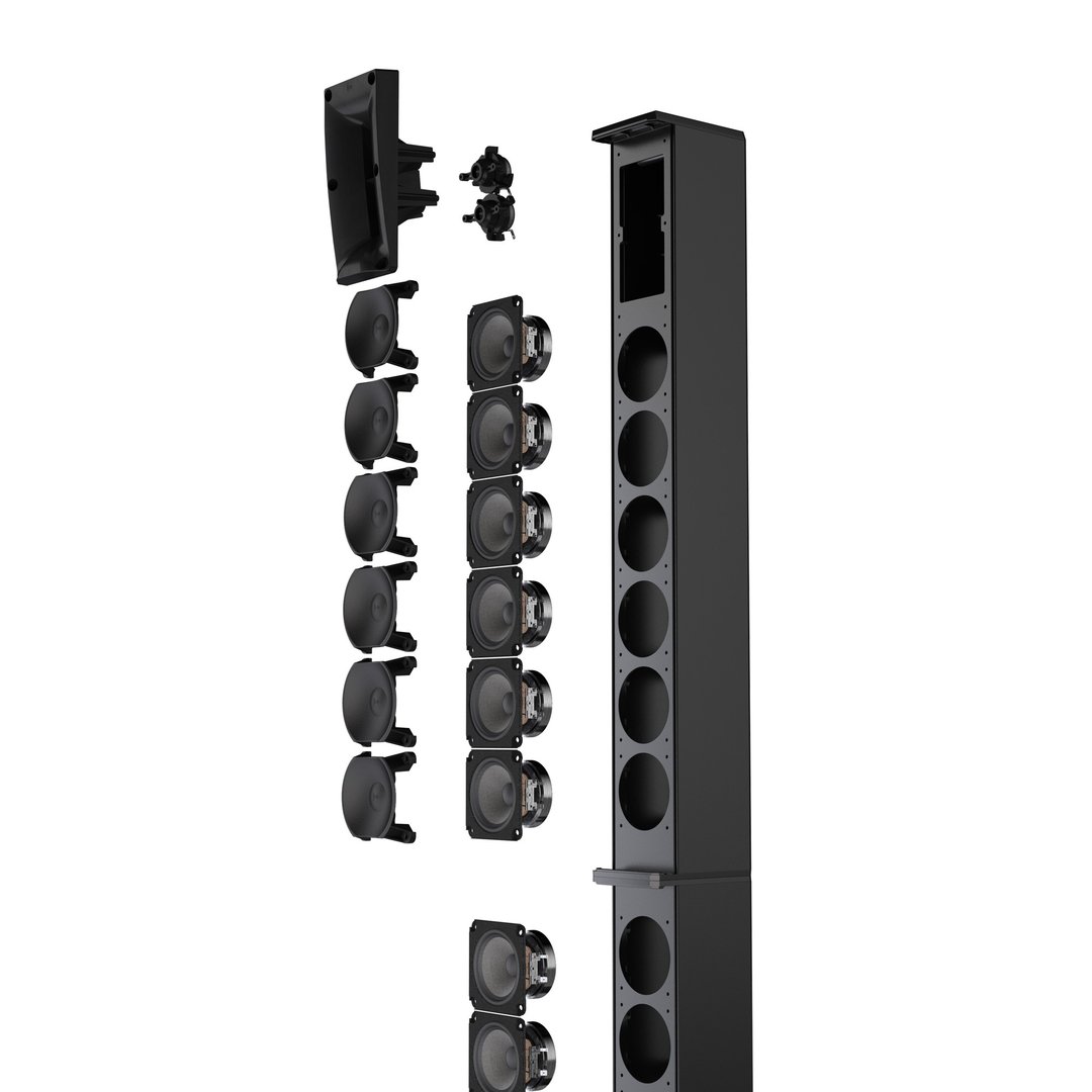 LD Systems MAUI 28 G3 Kompaktes Cardioid Säulen PA System, Schwarz