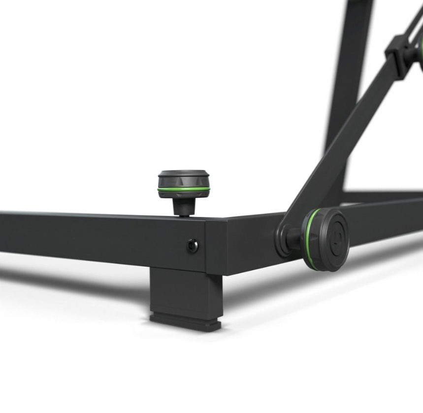 Gravity FDJT 01 DJ-Tisch mit Flexibler Lautsprecher und Laptop Ablage
