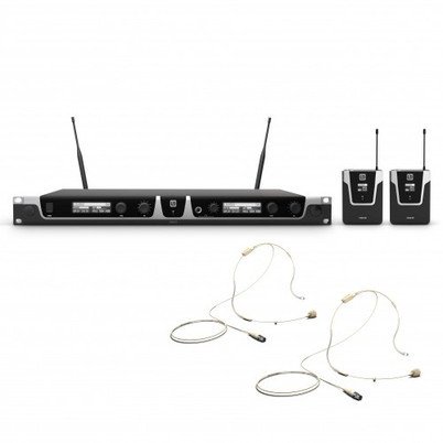 LD Systems U508 BPHH 2 Funkmikrofon System 2 x Headset beigefarben
