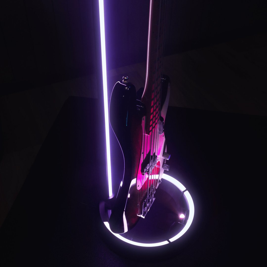 Gravity GS LS 01 NH B Guitar GLOW STAND®, Neckhug