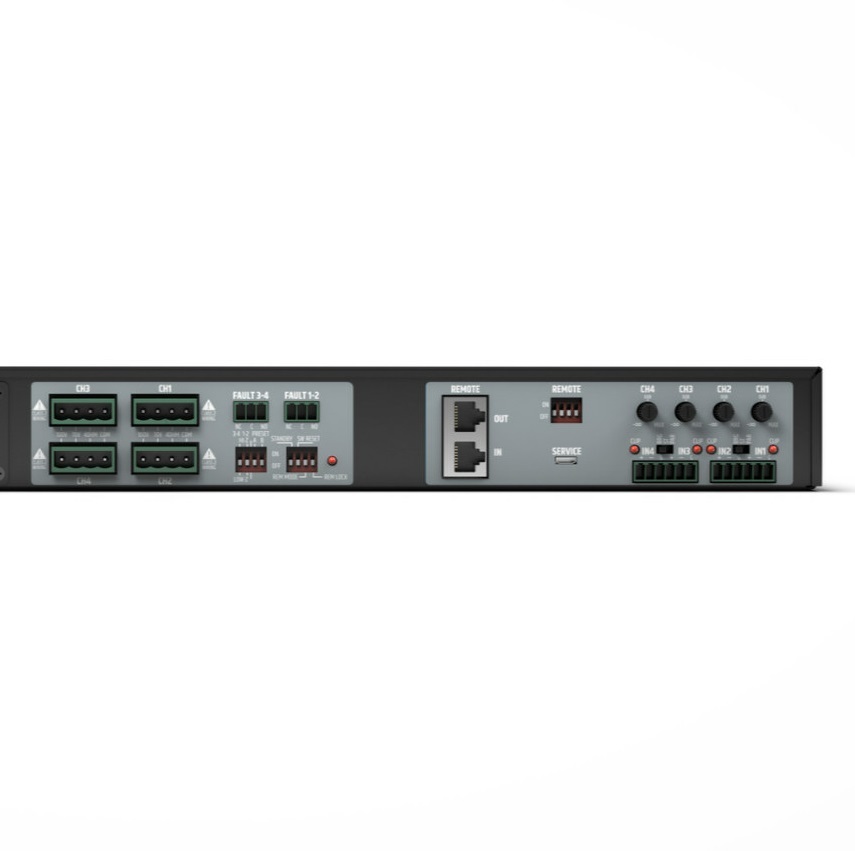 LD Systems  IPA 424 T  4-Kanal DSP Installationsendstufe 4 x 240 W @ 4 Ohm / 70V/100V