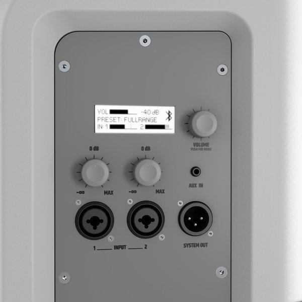 LD Systems ICOA 15 A BT W 15" Aktiver koaxialer PA-Lautsprecher mit Bluetooth, weiß