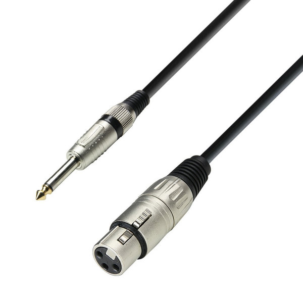 Adam Hall Cables K3 MFP 0100 Mikrofonkabel XLR female auf 6,3 mm Klinke mono