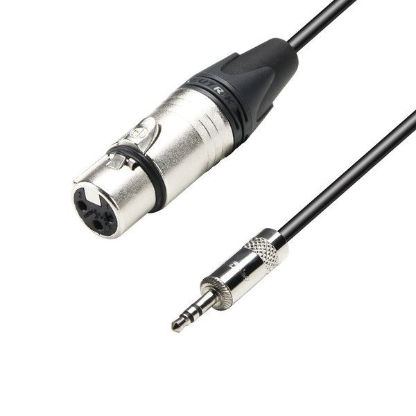 Adam Hall Cables K5 MYF 0300 Mikrofonkabel Neutrik XLR female auf 3,5 mm Klinke stereo