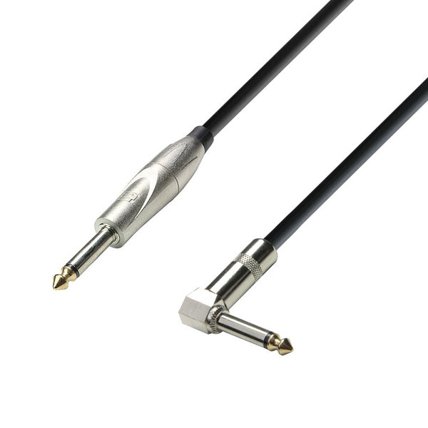 Adam Hall Cables K3 IPR 0600 Instrumentenkabel 6,3 mm Klinke auf 6,3 mm Winkelklinke mono