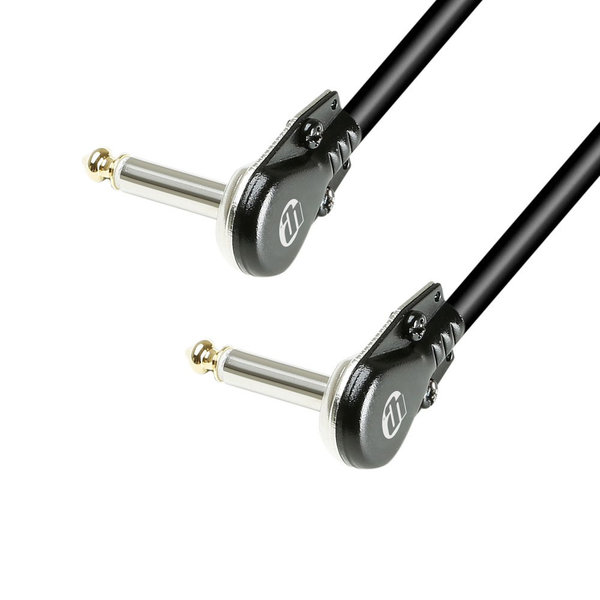 Adam Hall Cables K 4 IRR 0020 FL Instrumentenkabel mit extra flachen 6,35 mm Mono-Winkelsteckern
